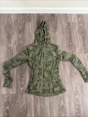 Lululemon Camo Zip-Up Hoodie Jacket - Olive Green